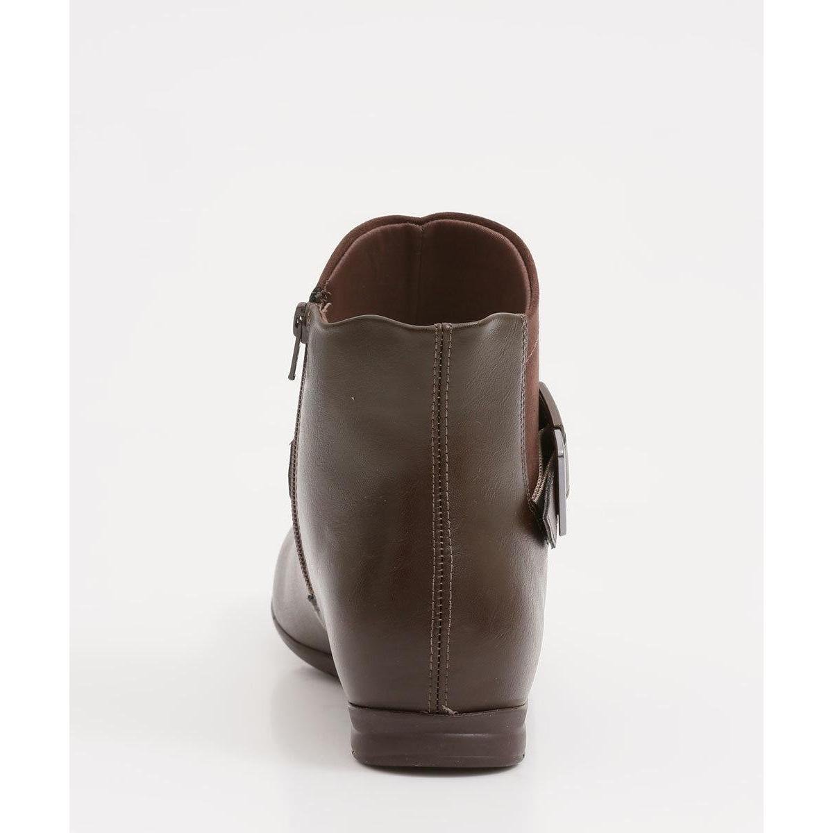 bota comfortflex fivela marrom