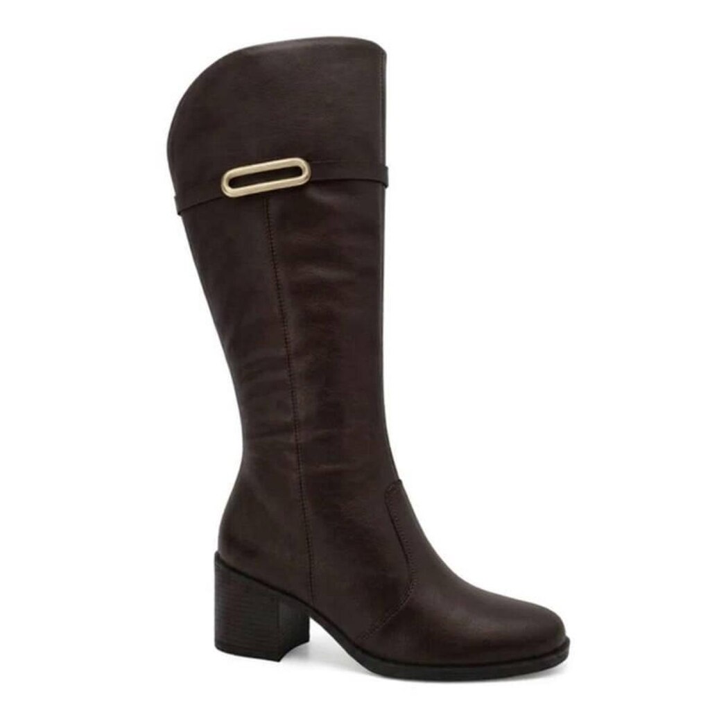 Bota Comfortflex Cano Longo - Feminino - Marrom