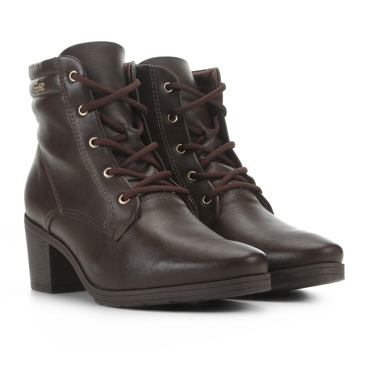 Bota Comfortflex Coturno Feminina - Café | Zattini