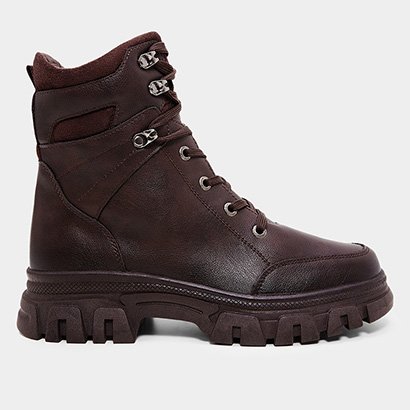 Bota Conturno Mooncity Tratorada Feminina - Feminino