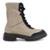 Bota Cotuno Usaflex em Couro Plataforma com Ziper - Cinza
