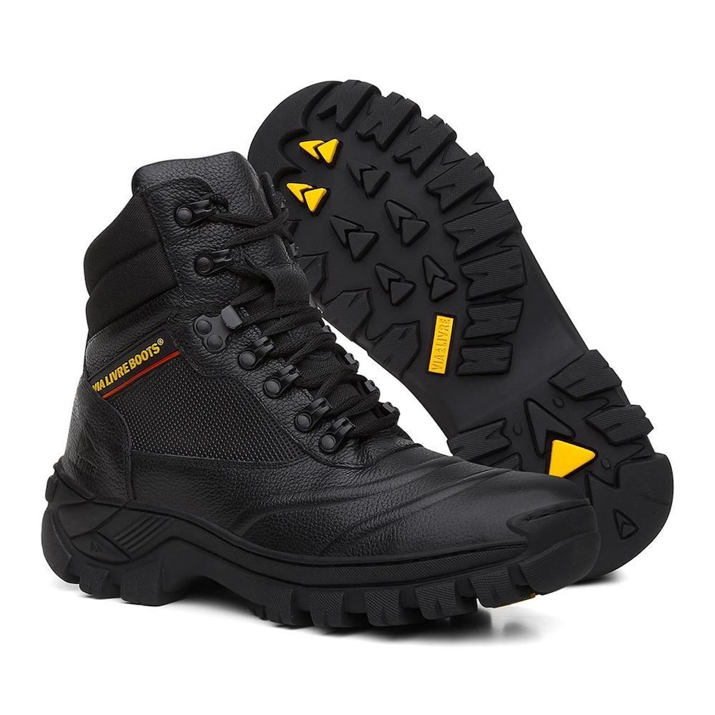 Bota Coturno Adventure Arizona Couro Legítimo Para Trabalho Segurança Trilha Super Confortável