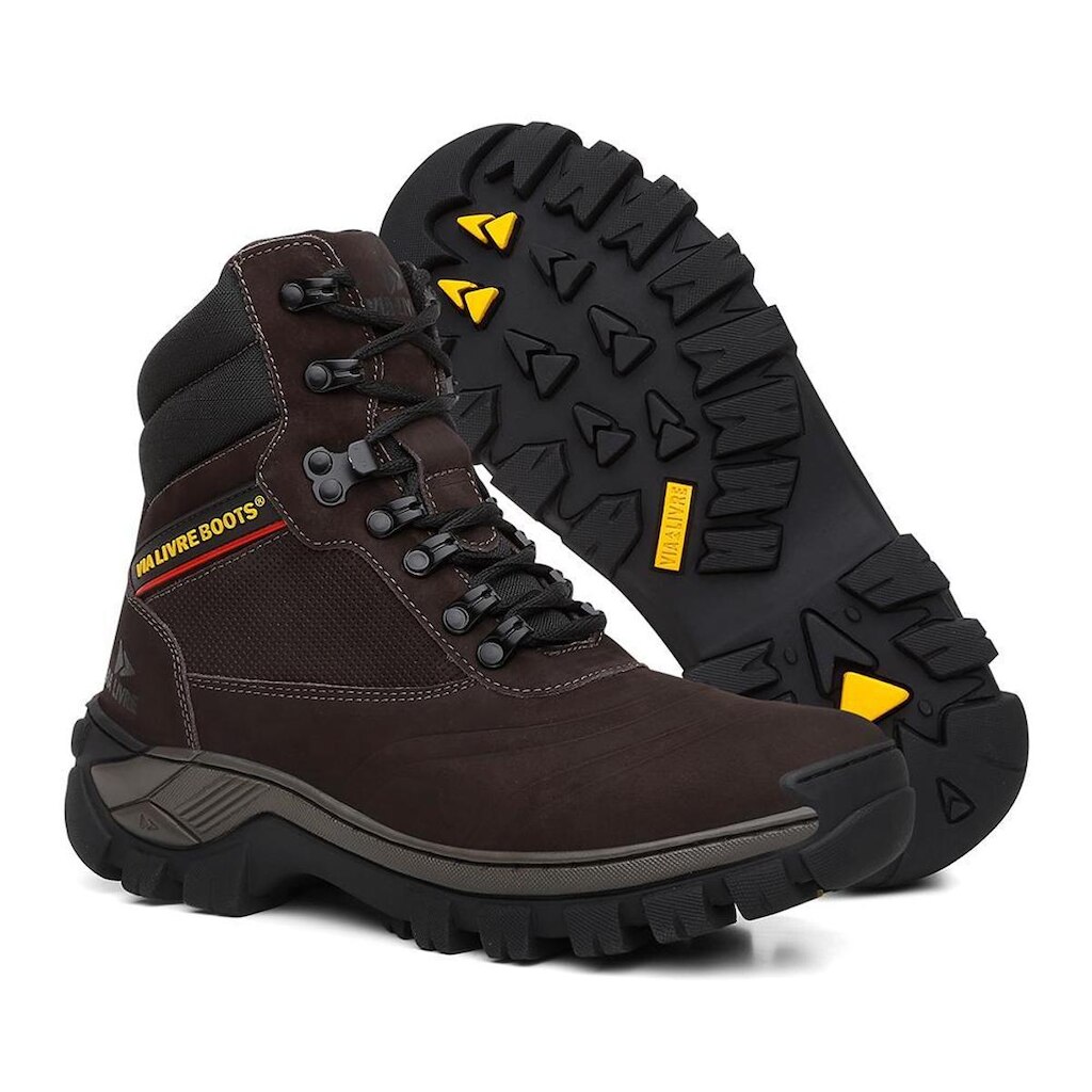 Bota Coturno Adventure Arizona Couro Legítimo Para Trabalho Segurança Trilha Super Confortável