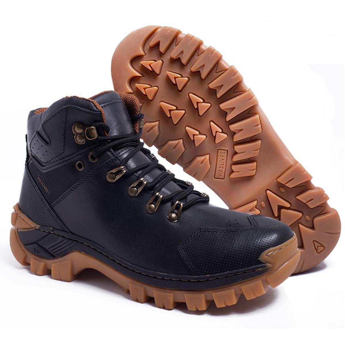 Bota Coturno Adventure Colorado Couro Legítimo Trabalho Segurança Trilha Sola Gel Menor preço em Bota Coturno Adventure Colorado Couro Legítimo Trabalho Segurança Trilha Sola Gel