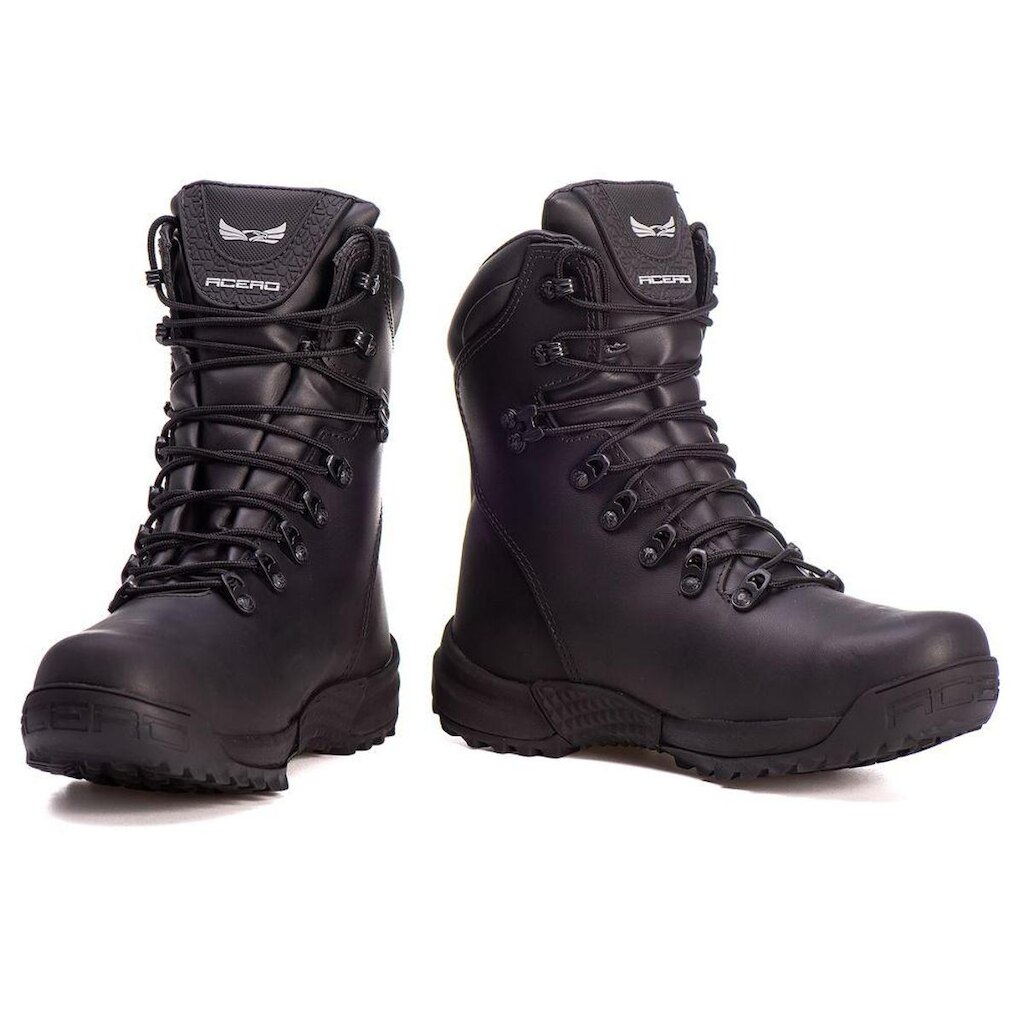 Bota Coturno Adventure Couro Militar Acero Apache Cano Alto Palmilha GEL Conforto