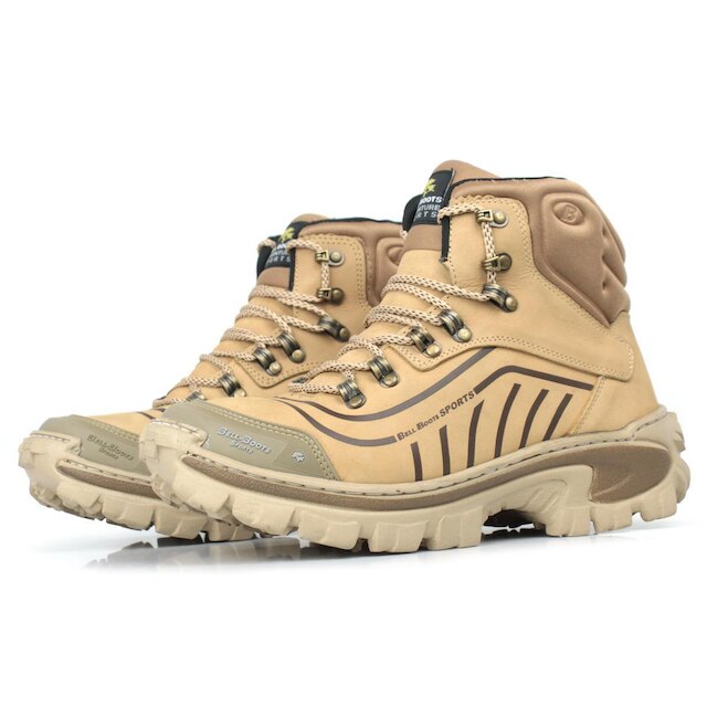 Bota Coturno Adventure Masculino Couro Escalada Moderno