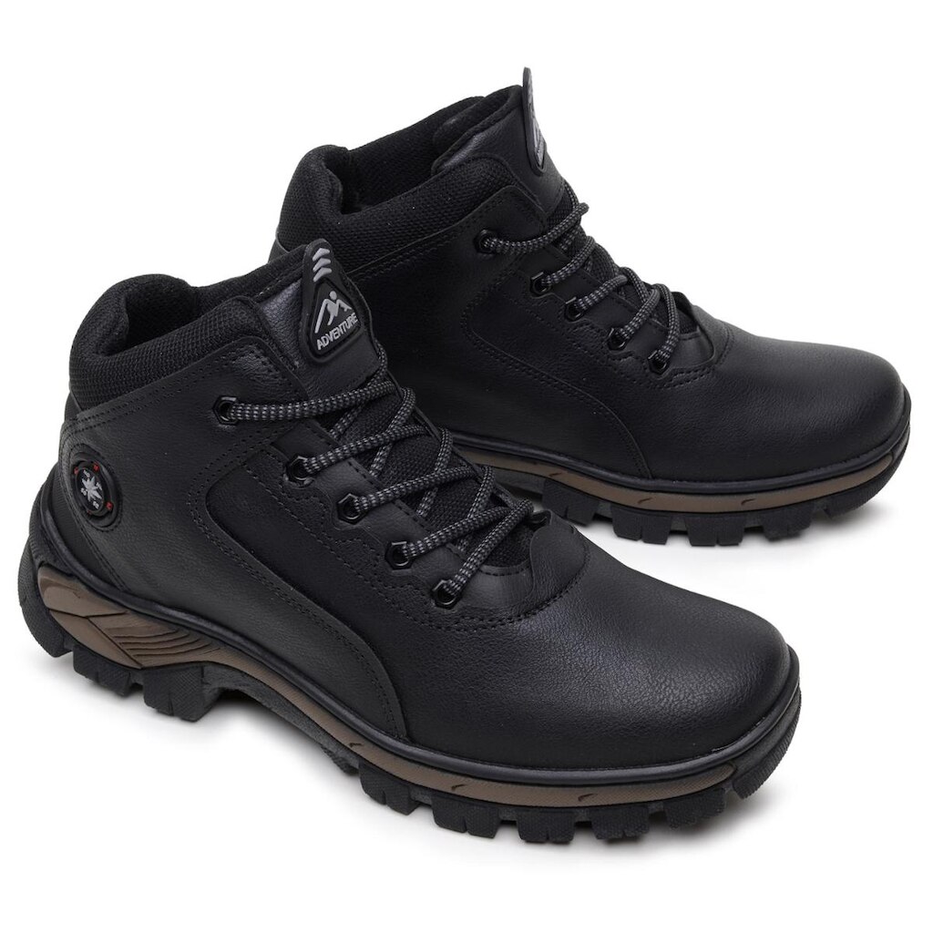 Bota Coturno Adventure Masculino Preto Reforçada