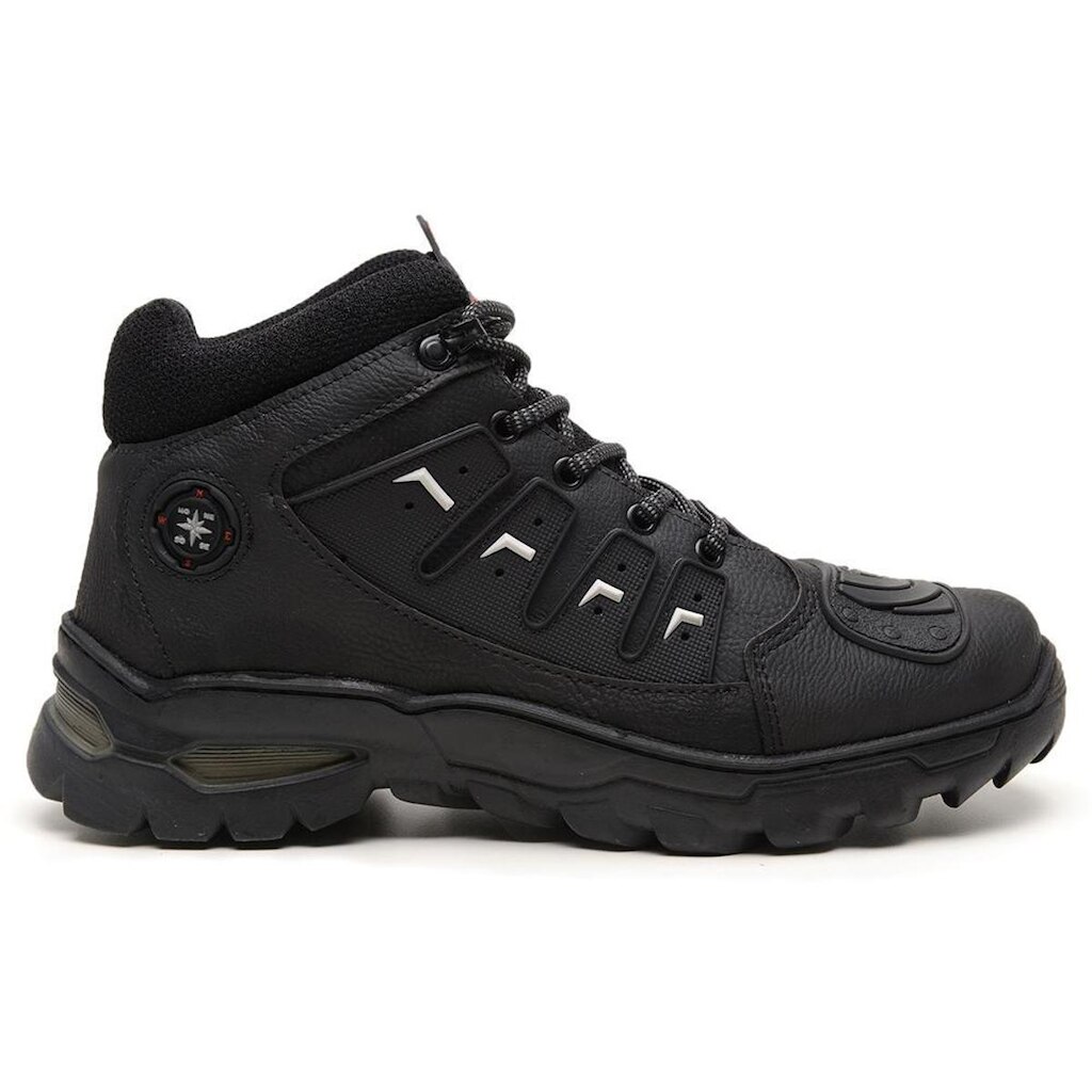 Bota Coturno Adventure Motoqueiro Reforçada Biqueira Preto