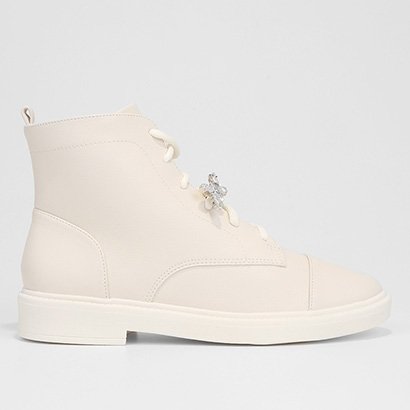 Bota Coturno Anacapri Enfeite Pedraria Feminina - Feminino