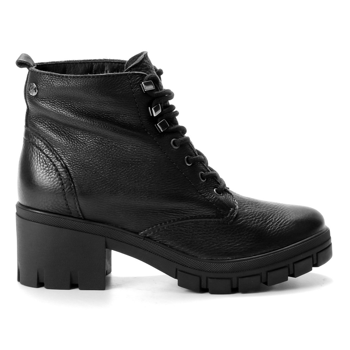 Bota Coturno Bottero Tratorada Feminina - Preto Menor preço em Bota Coturno Bottero Tratorada Feminina - Preto