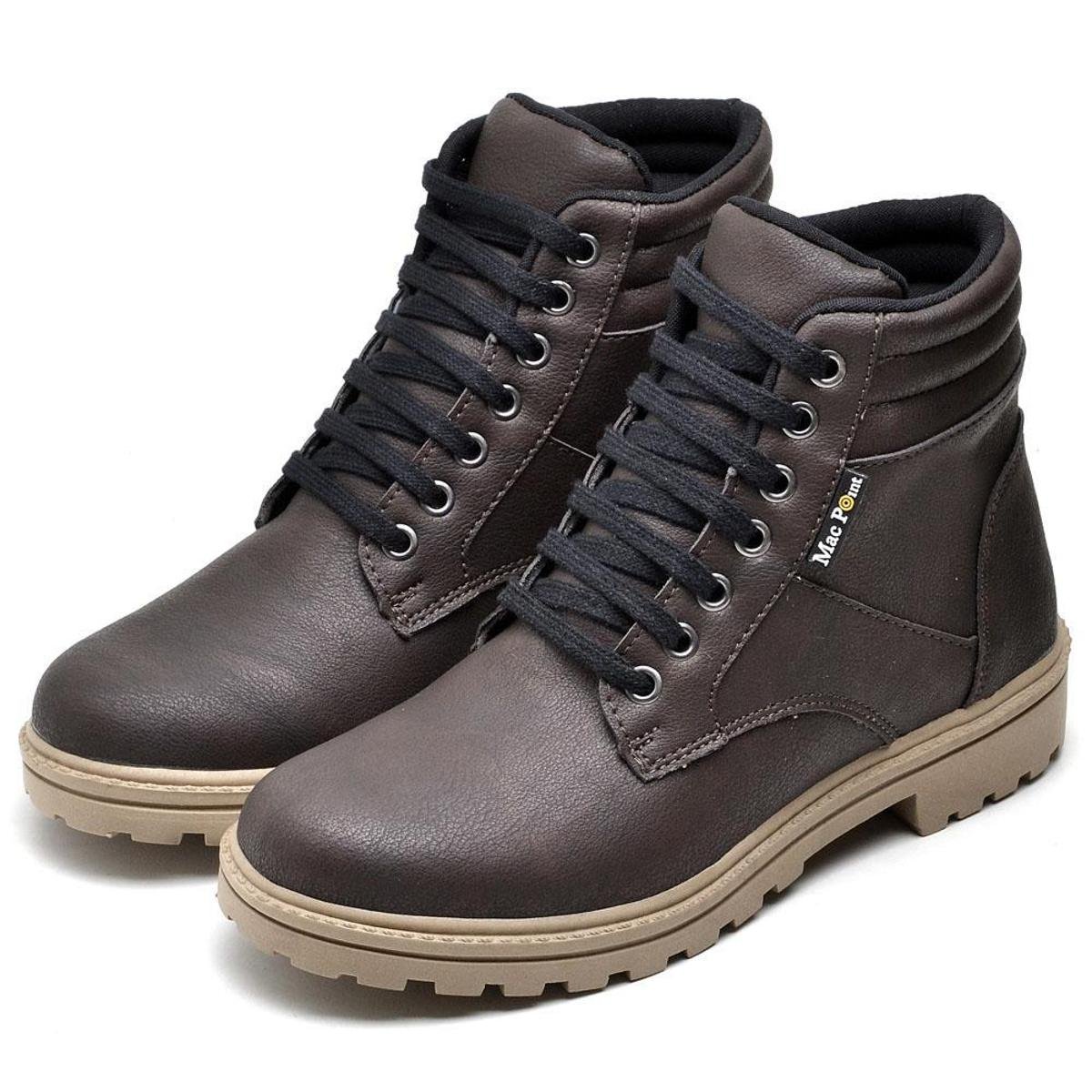 Bota Coturno Cano Curto Feminina Fechamento Cadarço Sola Borracha Costurado - Café Menor preço em Bota Coturno Cano Curto Feminina Fechamento Cadarço Sola Borracha Costurado - Café