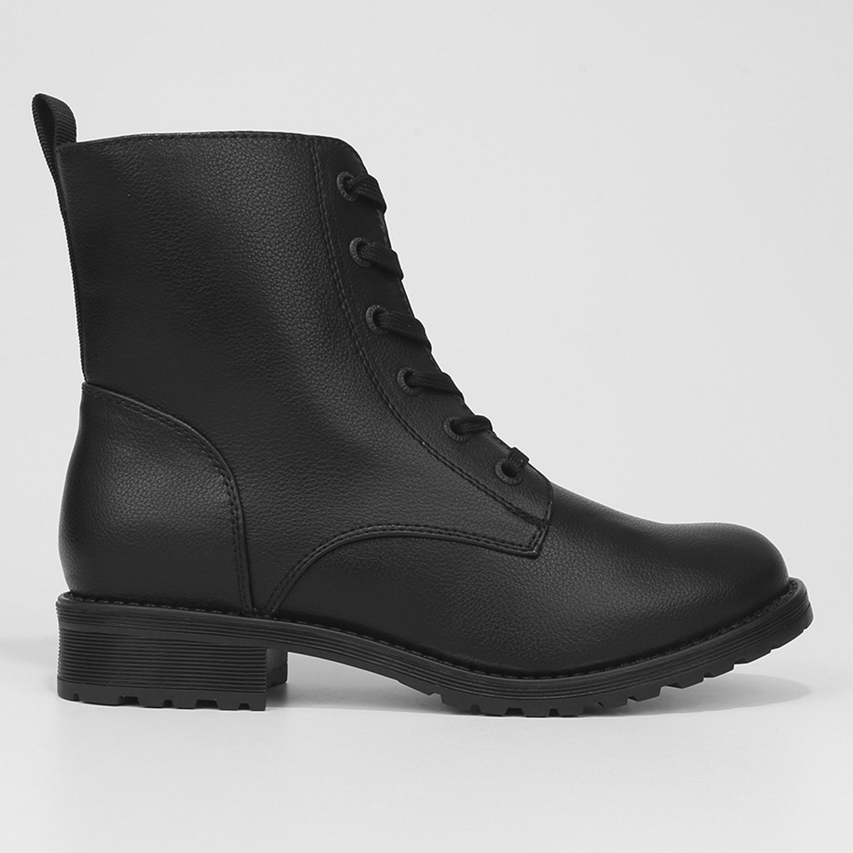 Bota Coturno Cano Curto Mooncity Básico Feminino Menor preço em Bota Coturno Cano Curto Mooncity Básico Feminino