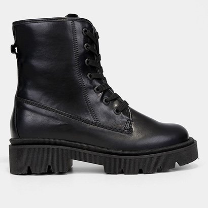 Bota Coturno Cano Curto Mooncity Tratorada Feminina - Feminino