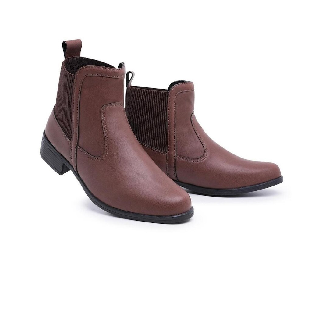 Bota Coturno Cano Curto Schiareli 11212 Capuccino