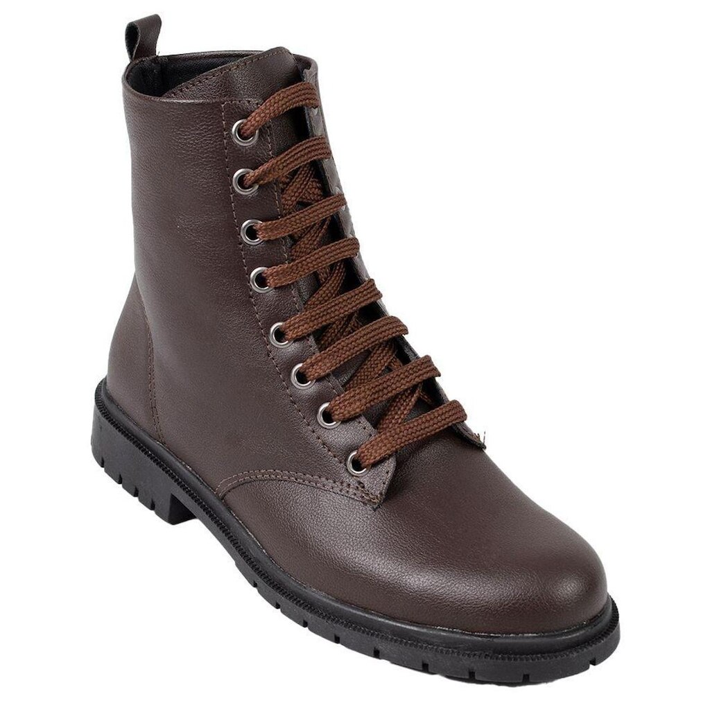 BOTA COTURNO CANO MEDIO SOLA BAIXA TRATORADA