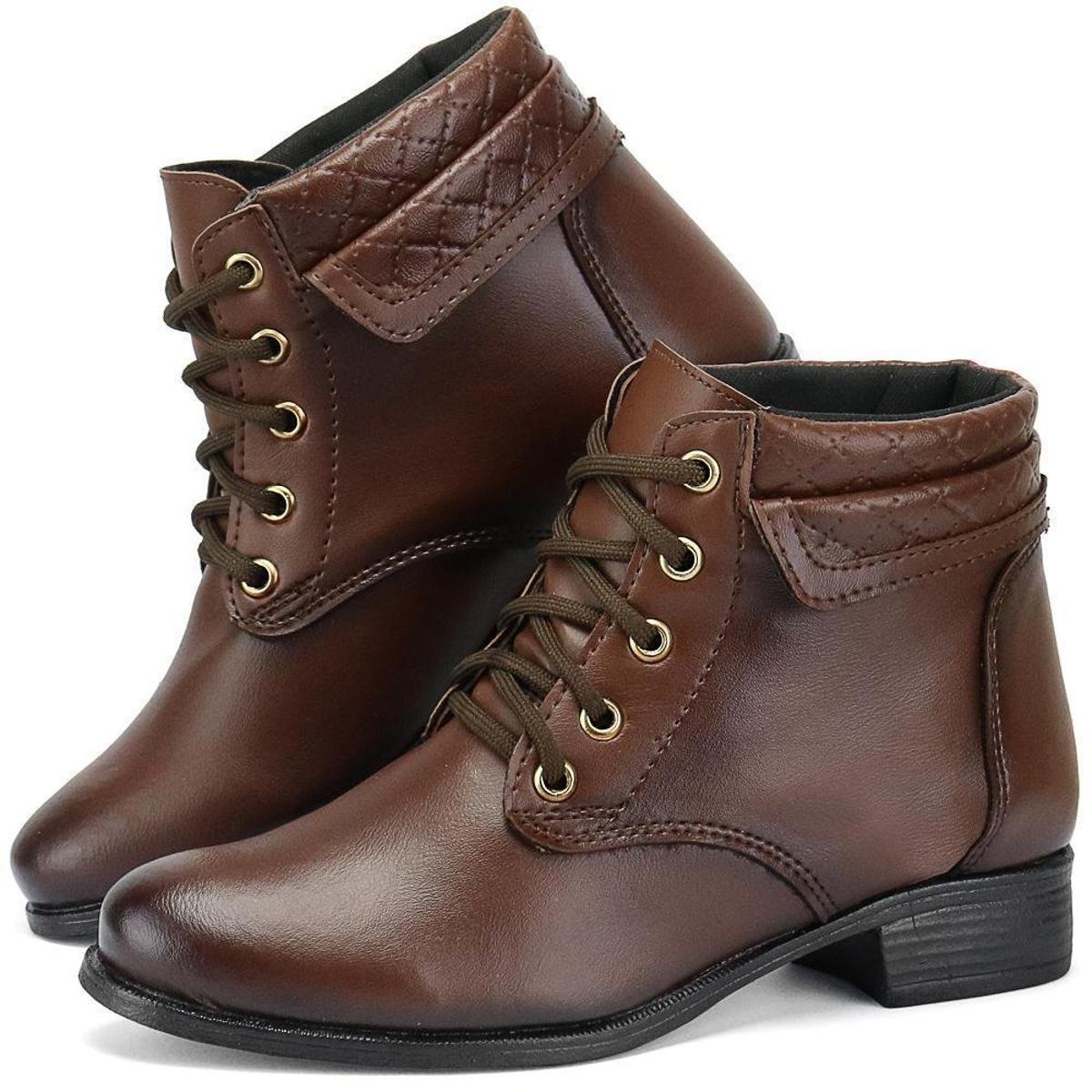 Bota Coturno Casual Botinha Inverno Feminino Menor preço em Bota Coturno Casual Botinha Inverno Feminino
