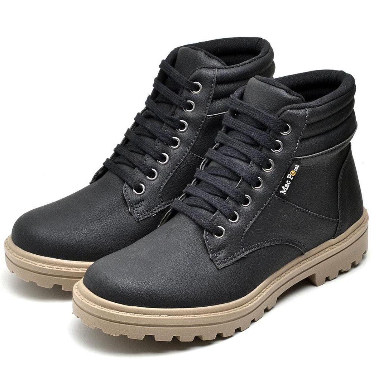 Bota Coturno Casual Cano Curto Unissex com Recortes Sola de Borracha Costurada - Preto é ruim? Bota Coturno Casual Cano Curto Unissex com Recortes Sola de Borracha Costurada - Preto é boa?