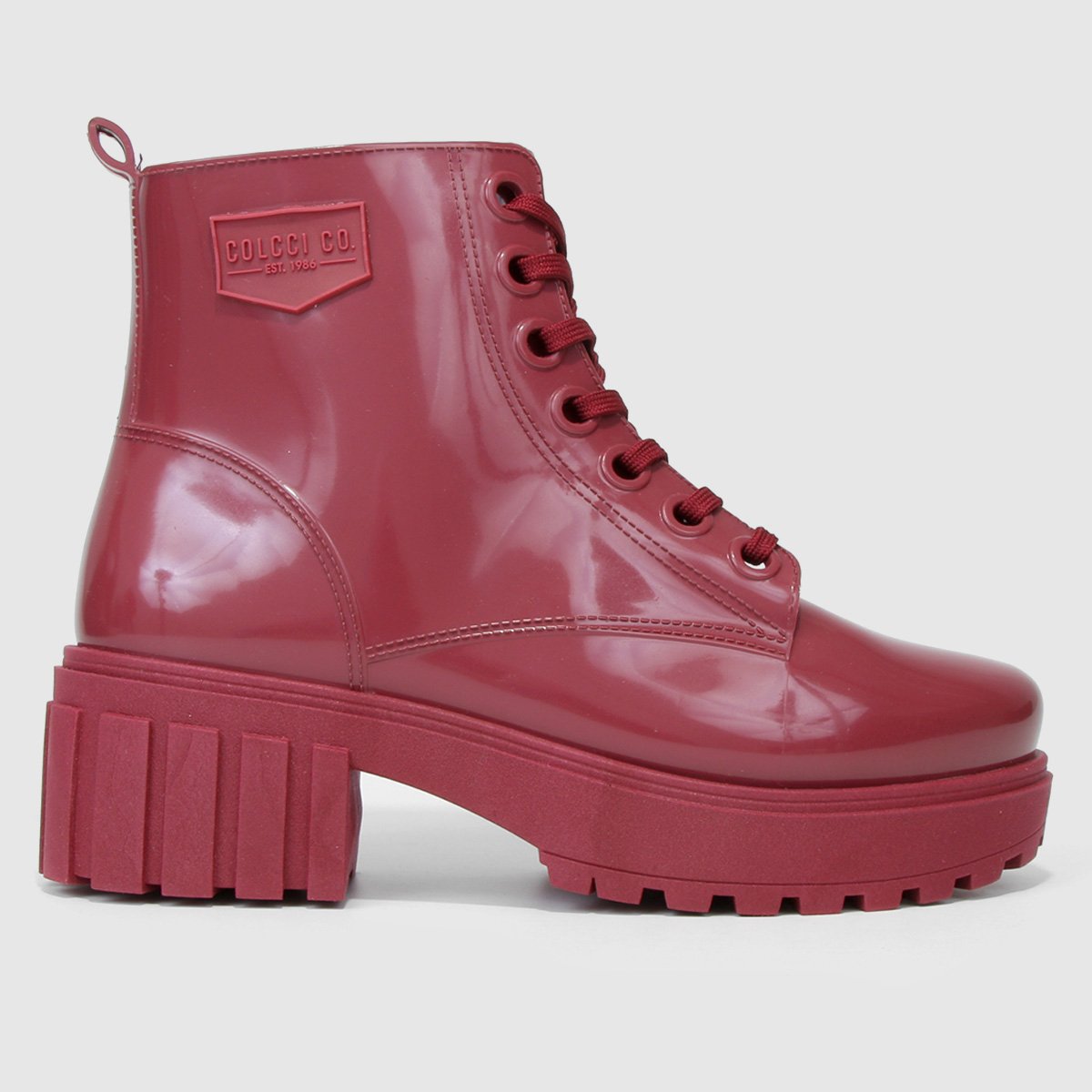 Bota Coturno Colcci Tratorada Verniz Feminina Menor preço em Bota Coturno Colcci Tratorada Verniz Feminina