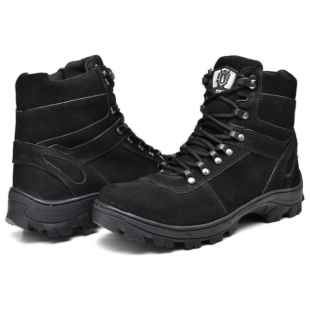 Bota Coturno Couro Masculina Adventure Cano Baixo Kant