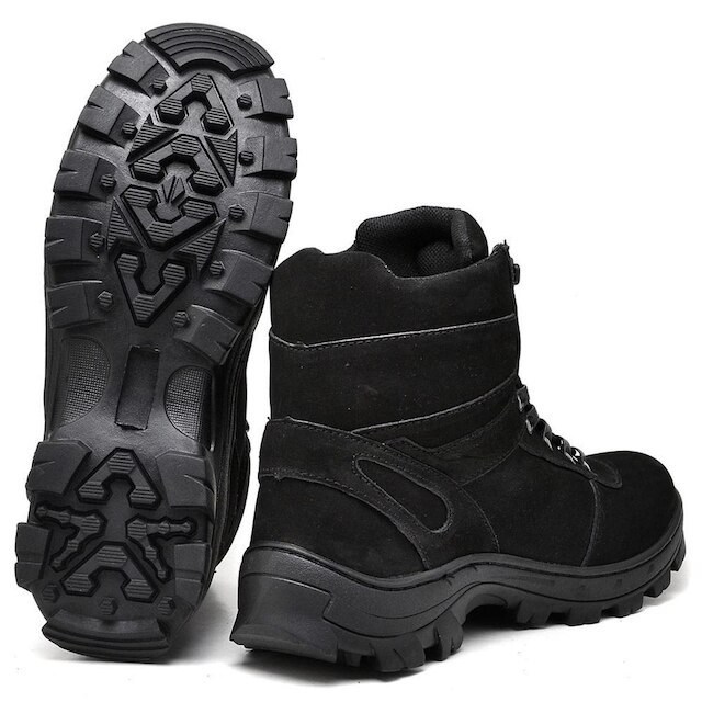 Bota Coturno Couro Masculina Adventure Cano Baixo Kant
