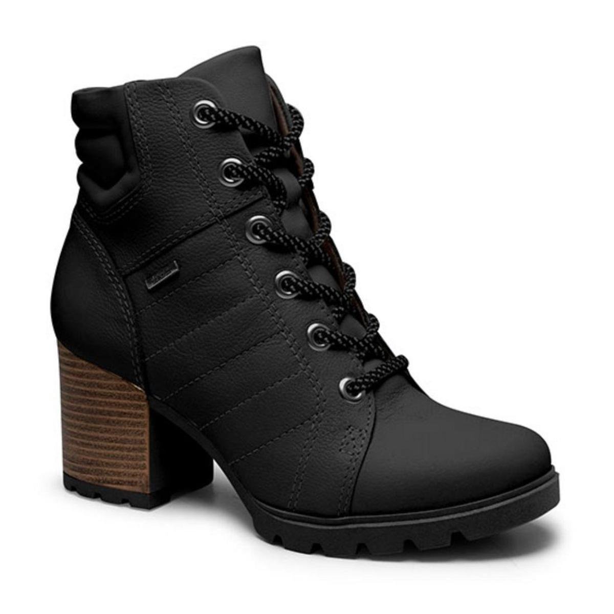 Bota Coturno Dakota Meia Pata Tratorada Pespontos Couro Off White Menor preço em Bota Coturno Dakota Meia Pata Tratorada Pespontos Couro Off White