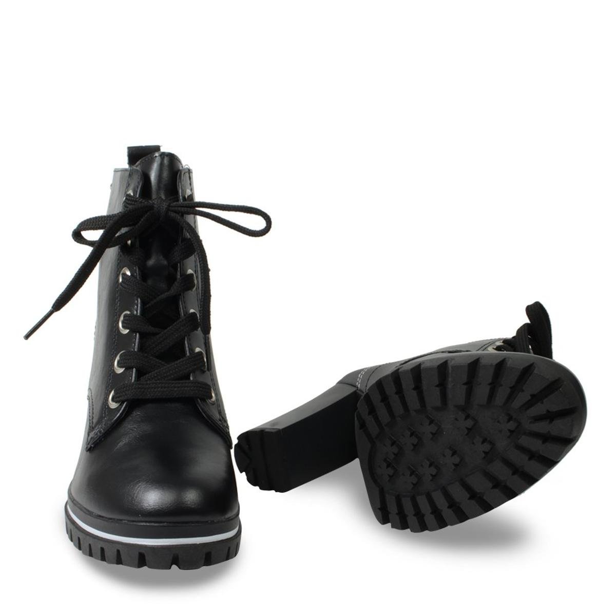 coturno dakota salto alto preto