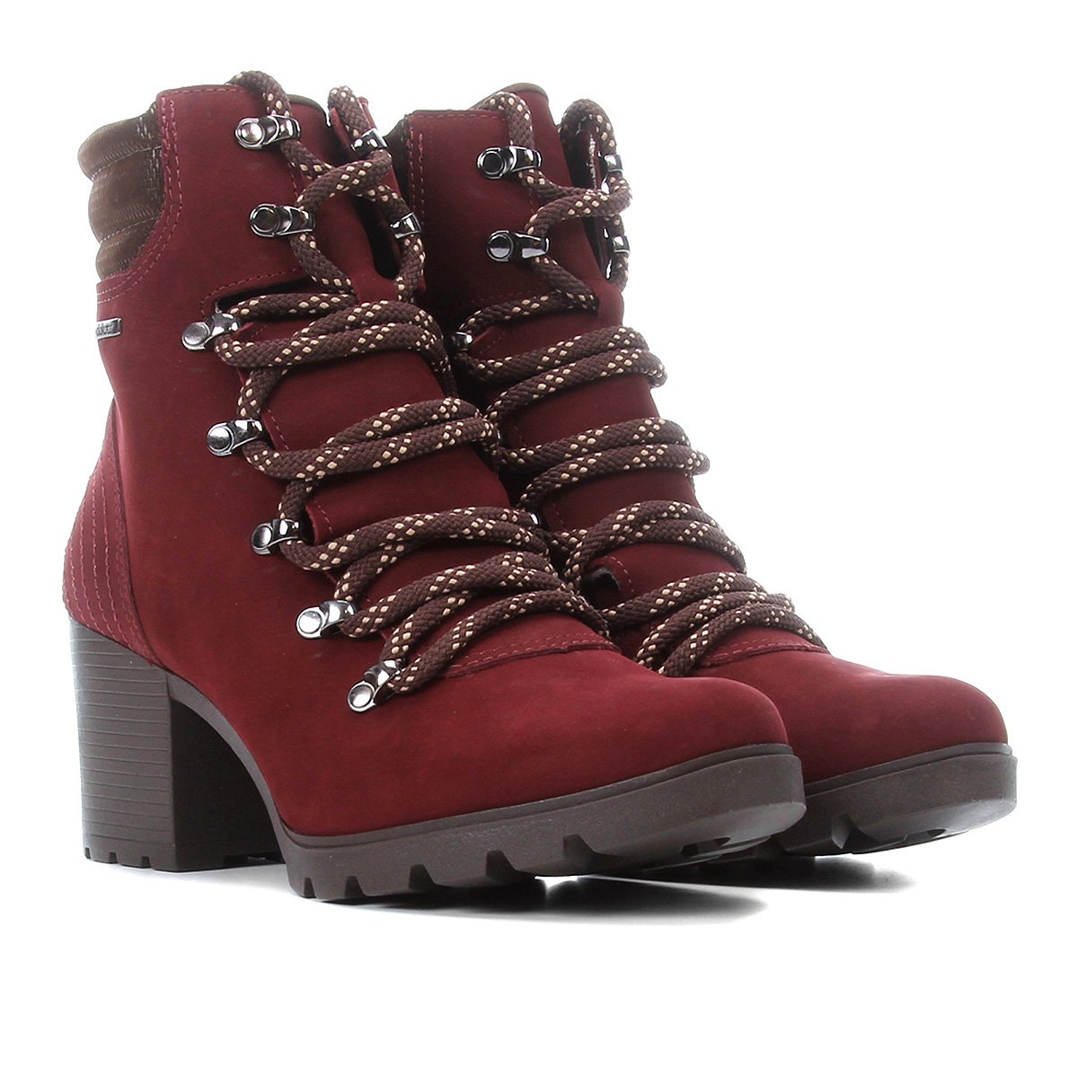 Bota Coturno Dakota Salto Grosso Tratorada Feminina - Vinho Menor preço em Bota Coturno Dakota Salto Grosso Tratorada Feminina - Vinho