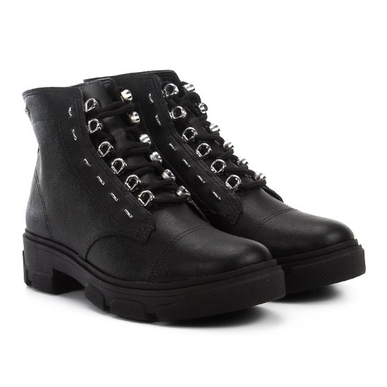 Bota Coturno Dakota Tratorada Feminina - Preto