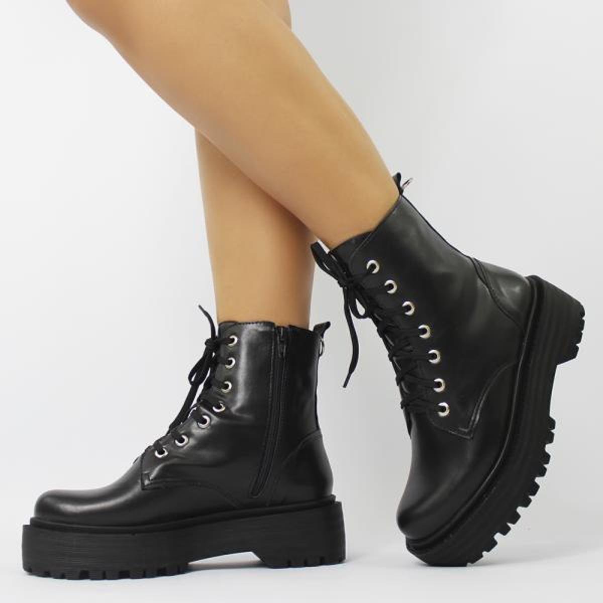 bota coturno us shoes preto