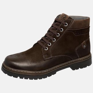 Bota Coturno Em Couro Mega Boots 6033 Cafe-cafe