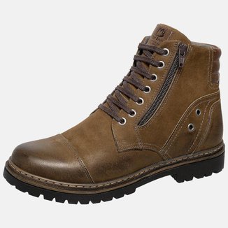 Bota Coturno Em Couro Mega Boots 6034 Chumbo-cafe