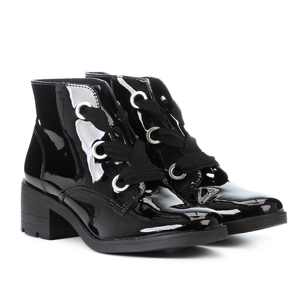 bota cano curto verniz via marte