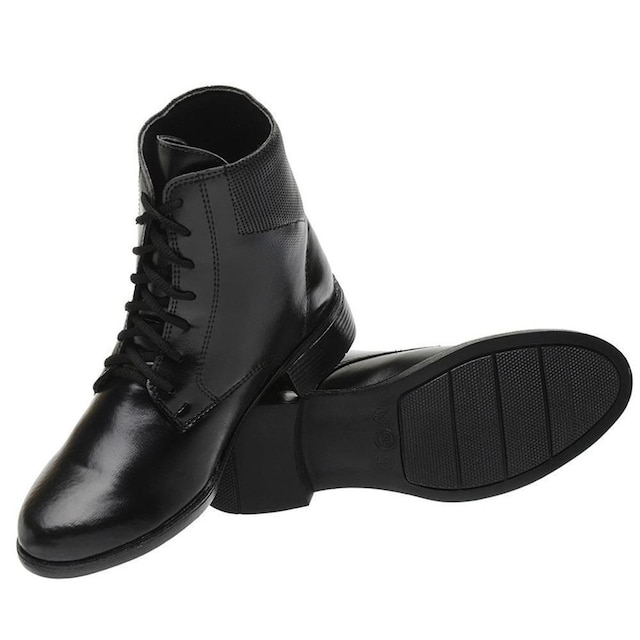 Bota Coturno Feminina Cadarço Cano Curto Inverno Confortável