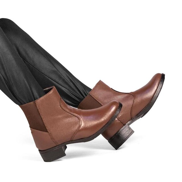 Bota Coturno Feminina Elástico Cano Curto Inverno Moderna