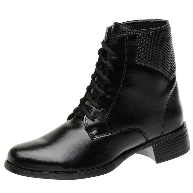 Bota Coturno Feminina Moderna Confortável