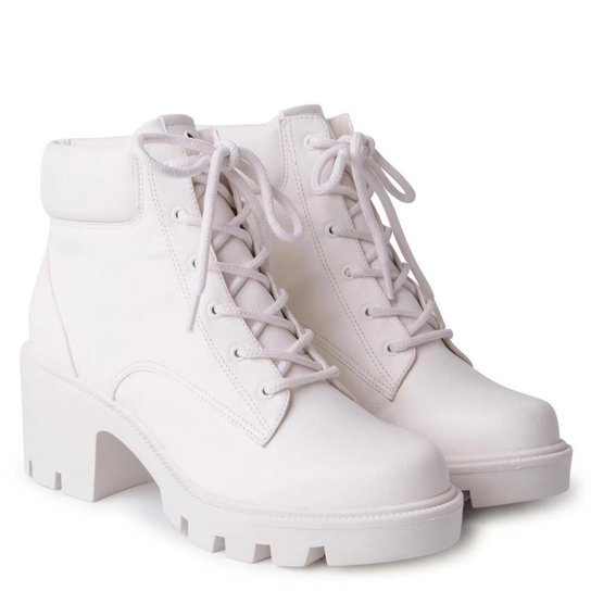 Sapatos Femininos Botas Femininas Sapatinho De Luxo Bota Branca