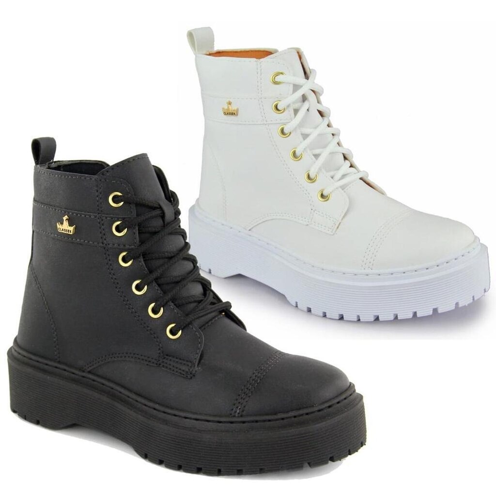 Bota Coturno Feminina Tratorada Blogueira