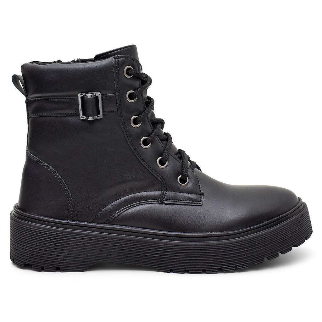 Bota Coturno Feminino Cano Médio Casual Confortável Inverno