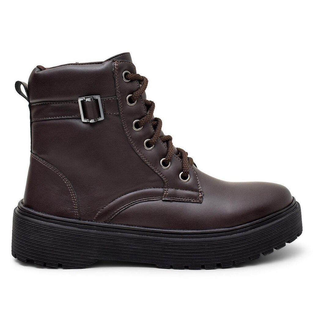 Bota Coturno Feminino Cano Médio Casual Confortável Inverno