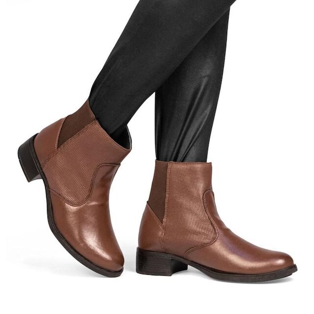 Bota Coturno Feminino Cano Médio Tratorada De Amarrar 6021