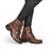 Bota Coturno Feminino Cano Médio Tratorada Fashion Moda Blogueira 6011 - Marrom