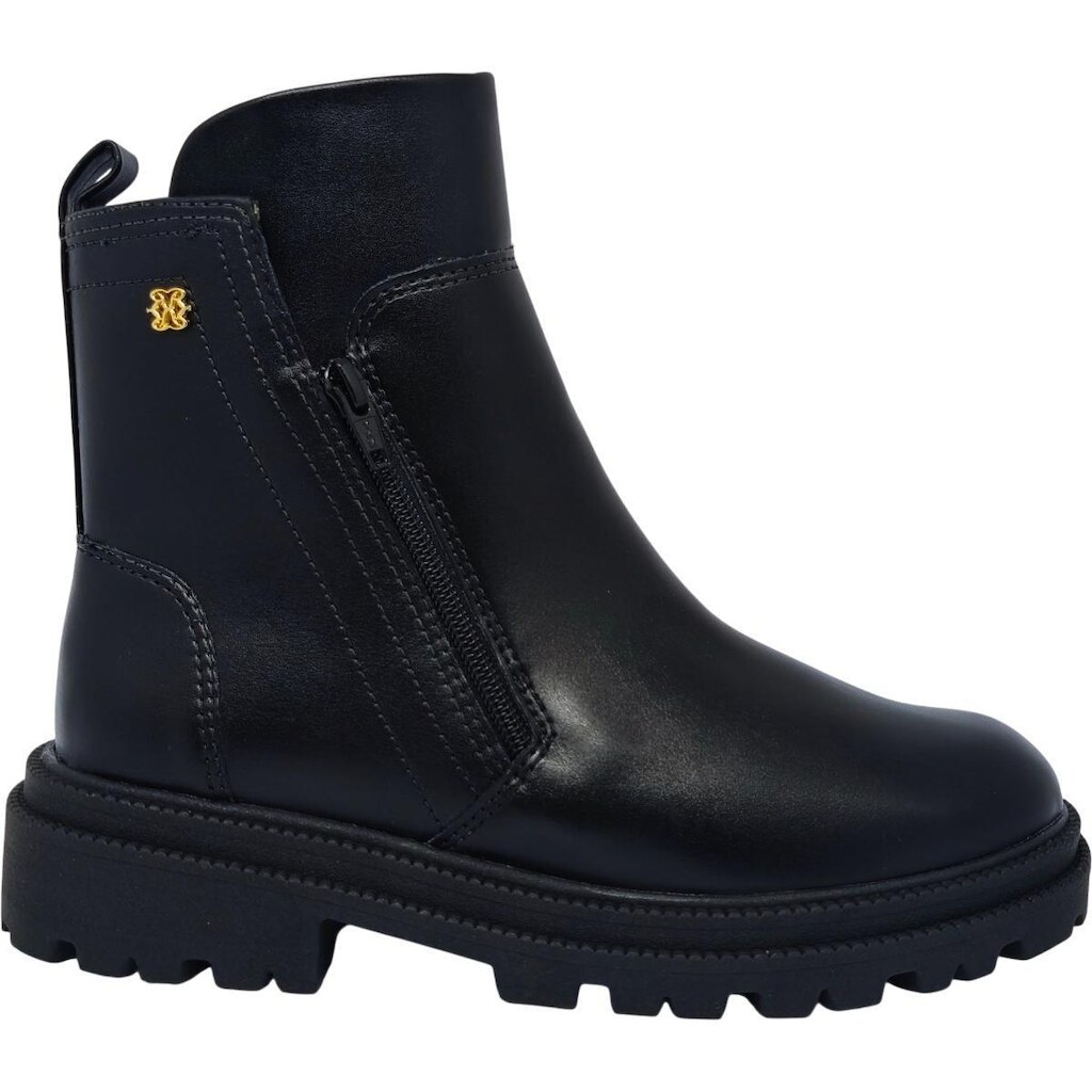 Bota Coturno Feminino Casual Dia a Dia Passeio Trabalho Cano Baixo Bico Redondo com Zíper Conforto R