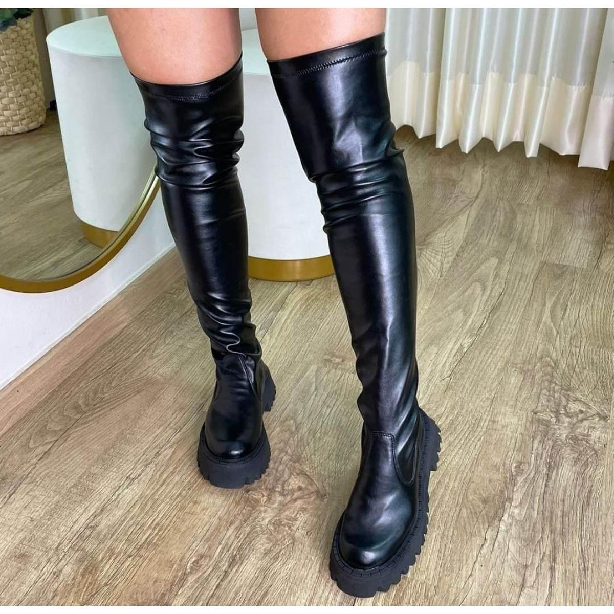 Bota Coturno Bota Osklen Bota Coturno Feminino Over The Knee Cano