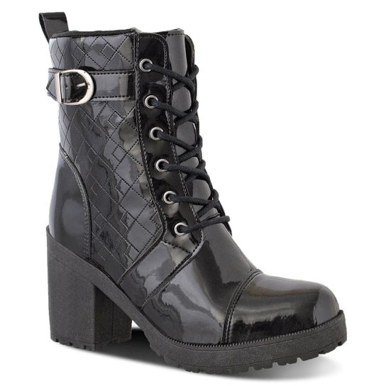 Bota Coturno Feminino Sola Alta Tratorada Zattini