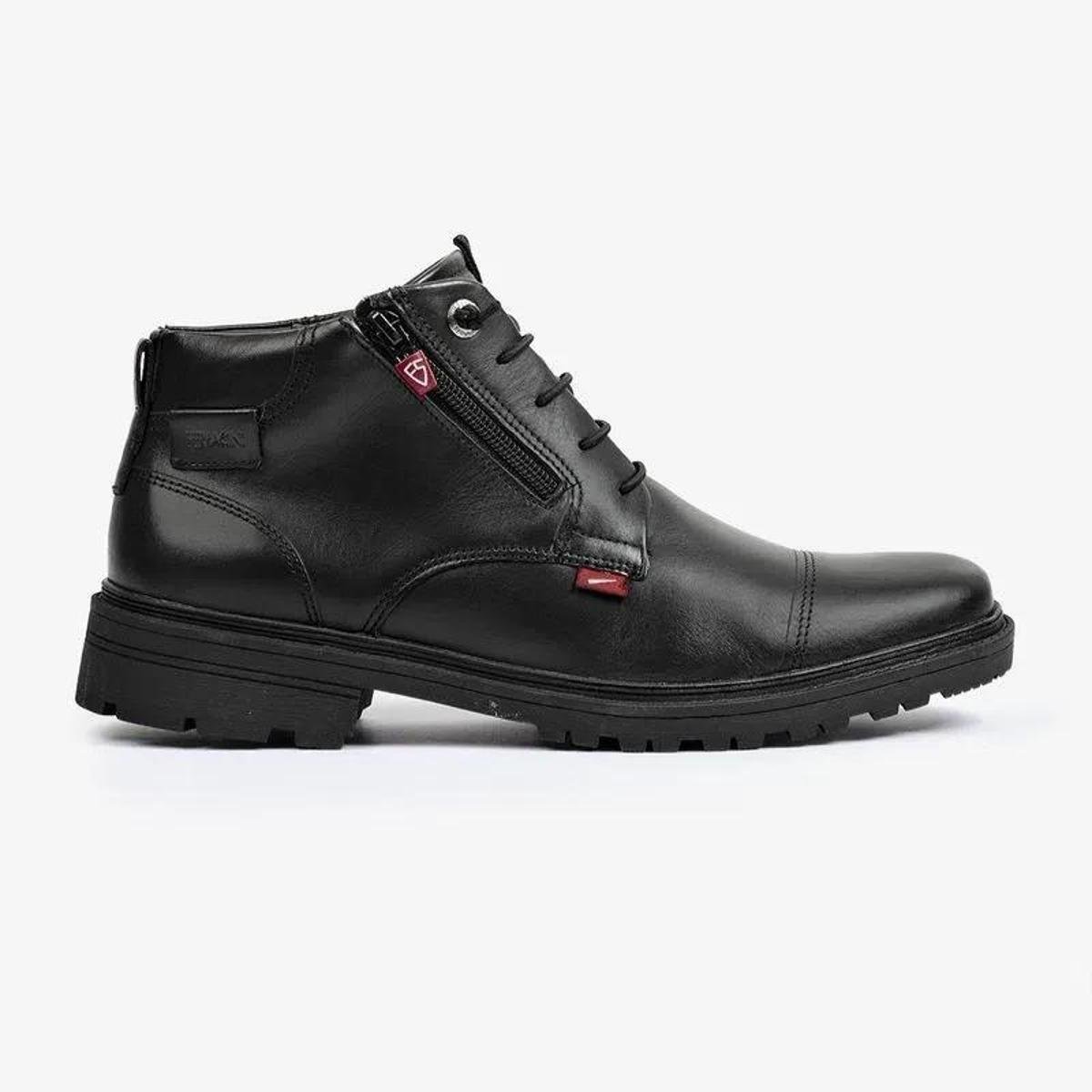 Bota Coturno Ferracini Masculina Snow Preto/Tabaco 8915-646 - Preto Menor preço em Bota Coturno Ferracini Masculina Snow Preto/Tabaco 8915-646 - Preto