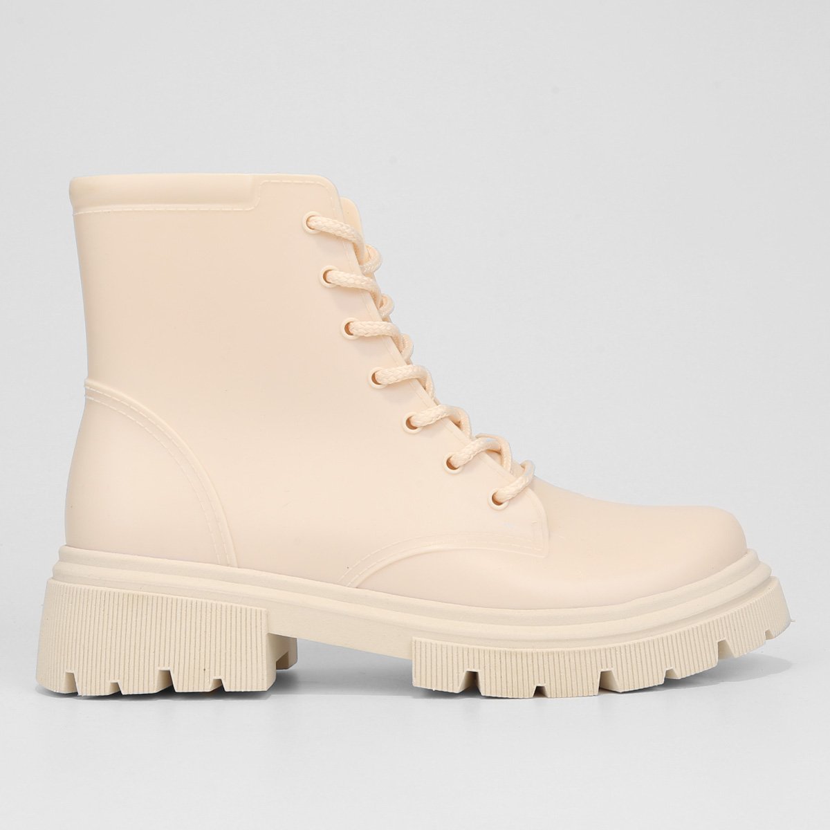 Bota Coturno Infantil Luelua Tratorada Menina - Off White Menor preço em Bota Coturno Infantil Luelua Tratorada Menina - Off White