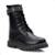 Bota Coturno Infantil Menina Cano Alto Longo Tira De Strass - Preto