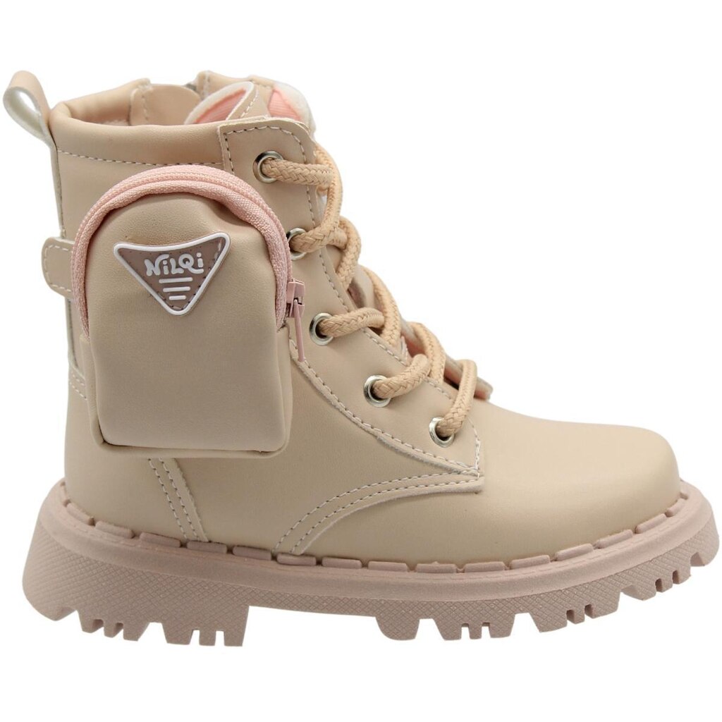 Bota Coturno Infantil Nilqi Bolsa Lateral Menina