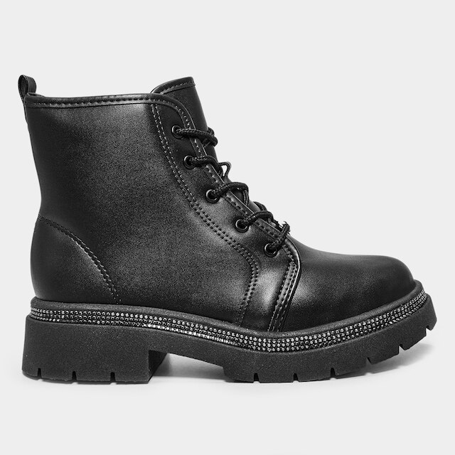 Bota Coturno Juvenil Molekinha Brilho Feminina