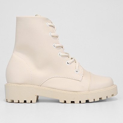 Bota Coturno Look Fashion Cano Médio Feminina - Feminino